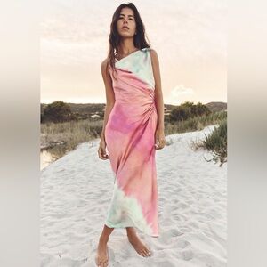 Zara Tie-Dye Print Midi Dress